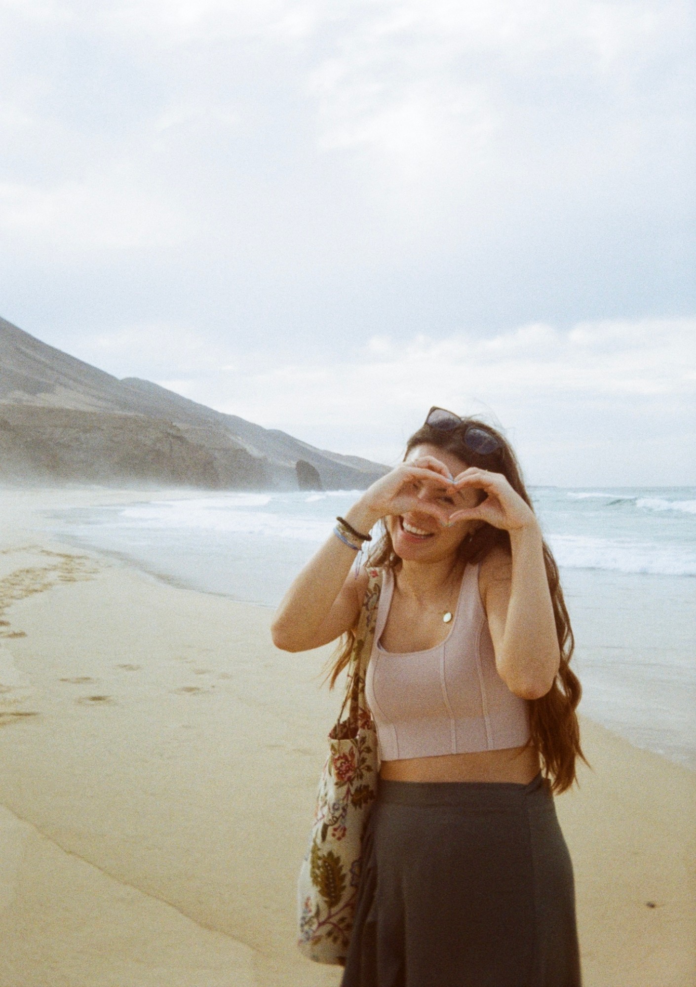 Lynn, the founder of Villager, at the beach